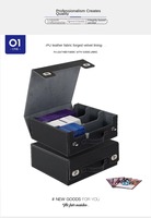 Boîte de rangement pour cartes en gros, capacité 3900+, avec poignée, grande capacité, logo personnalisé, écologique, durable pour MTG, Pokémon, Yu-Gi-Oh