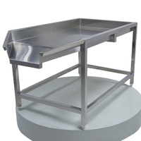 Table de travail pour four à micro-ondes en acier inoxydable robuste OEM Table autoportante pour dosseret à trois côtés pour restaurant, magasin de bonbons