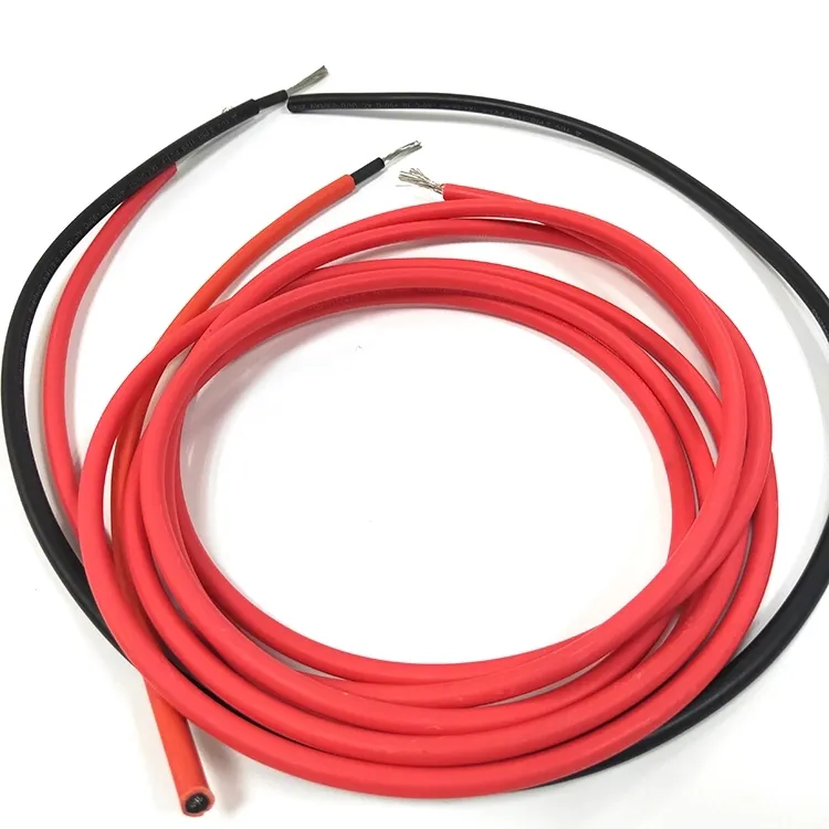 Kabels Voor Zonnebatterijen Tuv Certificaat H1Z2Z2-K Flexibele Koperen Geleider 6mm2 Zonnekabel Zwart Rood Groen Kleur