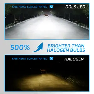 DGLS lampu depan led 210w, bola lampu depan led 3000 lumen 3 warna 6000k 8000k 50000 k