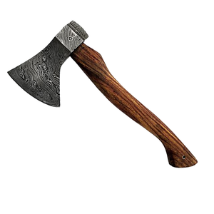 Hache double tête en acier au carbone faite à la main, personnalisable, avec manche en bois, pour usage extérieur, idéale pour le camping - Vente en gros 2026 - Product Image 1