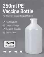 Envases de Plástico PE de 250 ml para Medicamentos y Sueros, Botellas para Soluciones Líquidas, Venta al Por Mayor, OEM, Alta Calidad, Manipulación de Líquidos para el Cuidado de la Salud