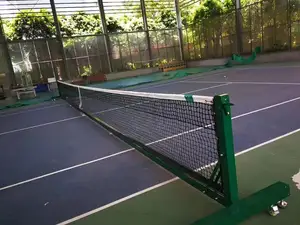 Profesyonel alüminyum alaşım çıkarılabilir Pickleball eğitim Net Set Pickleball net kutup ve Net sistemi satılık