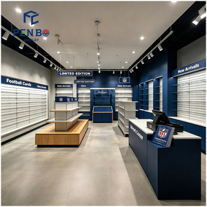 Présentoir Commercial en Bois pour Cartes de Football et de Baseball, Vitrine de Présentation pour Cartes Sportives en Magasin - Product Image 4