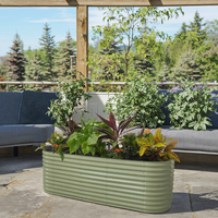 Topstar Kit de pot de fleurs modulaire en métal 9-en-1 extra haut de 32 pouces, grande et petite décoration intérieure pour pépinière et jardin