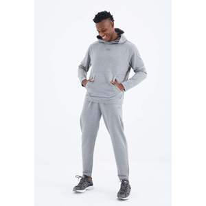 Conjunto Deportivo Gris Melange para Hombre Rex, Sudadera con Capucha y Pantalones Transpirables, 340gsm - Product Image 1