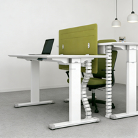 Accessoires de gestion des câbles de bureau avec plateau carré pour câbles, idéal pour les bureaux réglables en hauteur