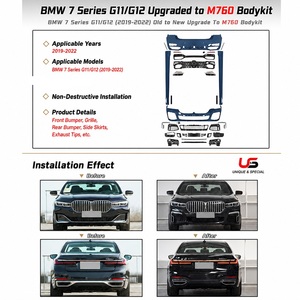 <span class=keywords><strong>Prix</strong></span> d'usine - Kit carrosserie avant et arrière de style sport M760 pour <span class=keywords><strong>BMW</strong></span> Série 7 G12 2019-2022 - Kit de conversion - Product Image 3