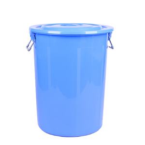 כחול פלסטיק חביות עם מכסים-100L - Product Image 1