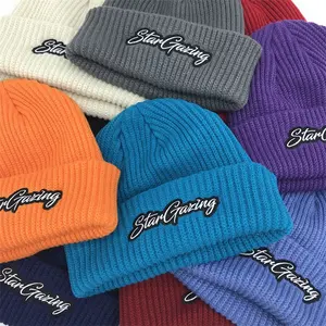 Gorro de moda de acrílico de punto para deportes de invierno Unisex, gorro bordado para exteriores, gorros con logotipo personalizado