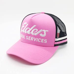 Premium Custom 5-Panel High-Profile Structured Trucker Cap with Terry Fabric & Striped Mesh for Australian Country Outdoor - Product Image 5