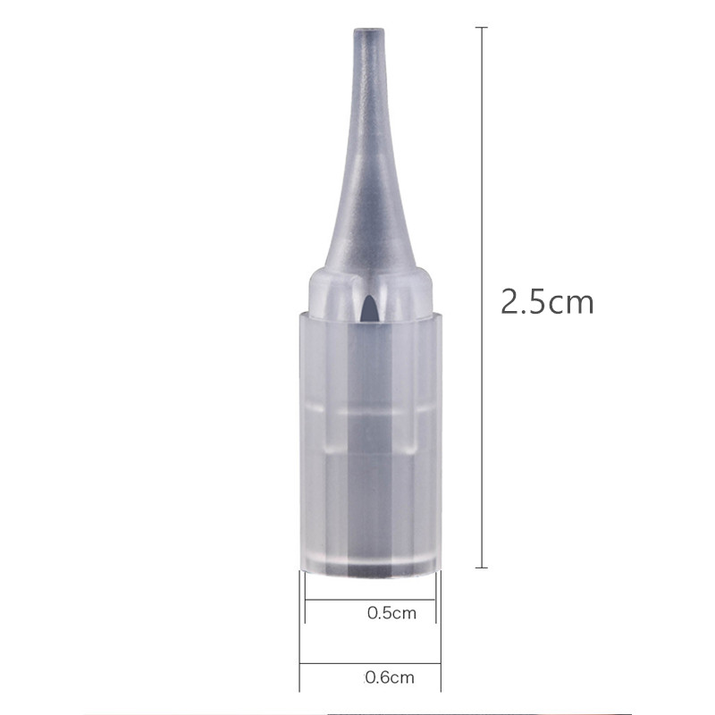 Белая пластиковая твердая одноразовая Татуировка 1rl игловидная крышка dermografo игловидные наконечники