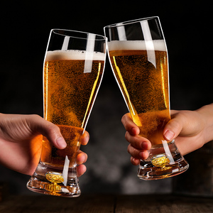 Sang Trọng Pha lê thủy tinh thủ công brews bia Mug tay-thổi lá vàng thiết kế Pilsner - Product Image 4