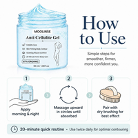 Crème corporelle raffermissante anti-cellulite bio 87% OEM/ODM personnalisable, favorisant la perte de poids et le confort musculaire, 50ml, vente en gros