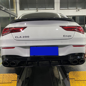 Mercedes-Benz CLA-Class Rear Bumper Lip Spoiler Piano Black PP Material 2019 Model Fitment - Product Image 2
