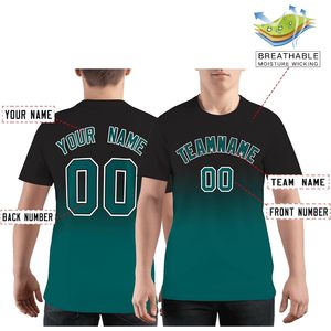 Custom T-<b>Shirt</b> Men Women Youth Personalized Name Number Gradient Design Short Sleeve Athletic Jersey <b>100</b> <b>Polyester</b> Breathable - Product Image 3