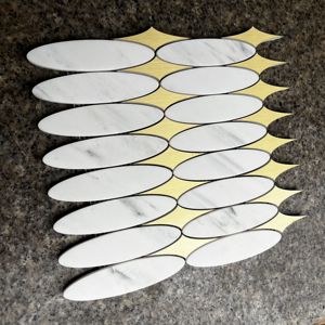 Nuevo Mosaico <span class=keywords><strong>de</strong></span> Mármol Blanco Natural con Diseño <span class=keywords><strong>de</strong></span> Rosas y Flor, Mosaico <span class=keywords><strong>de</strong></span> Mármol con Madreperla, Decoración <span class=keywords><strong>de</strong></span> Pared <span class=keywords><strong>de</strong></span> Lujo, Azulejo para Revestimiento - Product Image 2