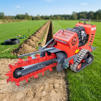 Trancheuse à chaîne portée de 750 mm de profondeur à vendre – Prix usine – Petite machine de tranchage portable pour l'irrigation et la pose de canalisations