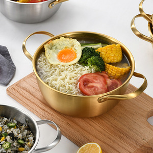 Pentola di cottura in acciaio inossidabile addensata all'ingrosso doppio orecchio Design stufa a <span class=keywords><strong>induzione</strong></span> compatibile per uso domestico-pentola di agnello coreano - Product Image 2