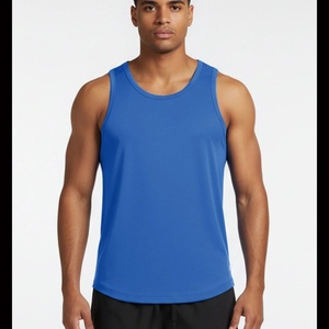 Mens Quick-<b>drying</b> <b>Cloth</b> Sports Running Vest Light Breathable Leisure Hip Length Fitness Sleeveless Top Shirt - Product Image 4