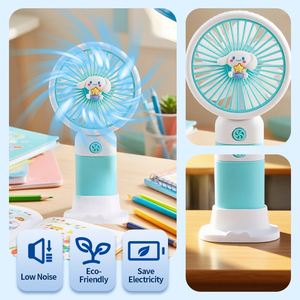 Mini-<span class=keywords><strong>ventilateur</strong></span> portable pour l'été, utilisation en extérieur, support de téléphone de bureau, idéal pour étudiants, voitures électriques, foyers, hôtels, camping-cars - Product Image 4