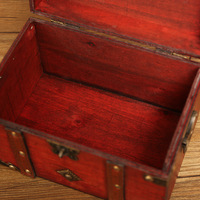 Boîte de rangement coffre au trésor avec serrure en bois Vintage Cigarette bijoux emballage boîte en bois bibelot