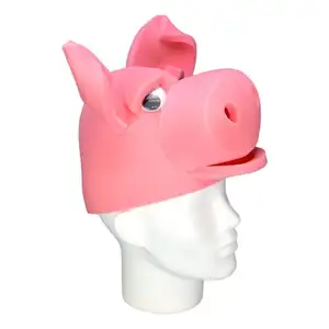 Funny Costume Foam Hat Custom Pink Pig Party Costume