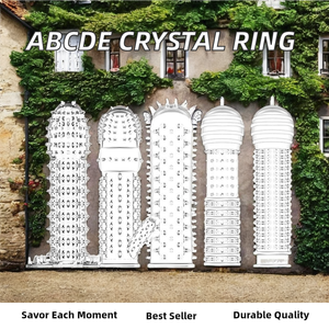 Yongai Cr011 Volwassen Seksspeeltje Voor Mannen Herbruikbare Siliconen Mannelijke Haan <span class=keywords><strong>Ring</strong></span> Met Crystal Penis Sleejaculatie - Product Image 2