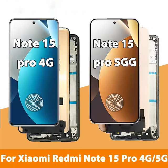 Hot Sale 6.67'' Original Mobile Phone Lcds for Redmi Note 15 Pro 4G/5G 25100RA69G Display Touch Screen Digitizer Assembly.