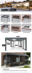 Pergola électrique imperméable de toit de persienne Bioclimatica <span class=keywords><strong>6x3</strong></span> avec l'abat-jour de rouleau a mené les pergolas bioclimatiques en aluminium pour l'extérieur - Product Image 5