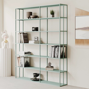 Étagères de séparation en fer forgé de style nordique, bibliothèque, meuble multi-niveaux sur pied, articles décoratifs populaires, bibliothèques simples pour le salon - Product Image 2
