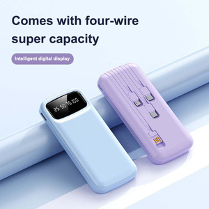 En stock, <span class=keywords><strong>batterie</strong></span> <span class=keywords><strong>externe</strong></span> 10000mAh, 4 câbles intégrés, charge rapide USB-C 12W, écran LED, support, <span class=keywords><strong>batterie</strong></span> <span class=keywords><strong>externe</strong></span> en plastique, <span class=keywords><strong>iPhone</strong></span> - Product Image 2