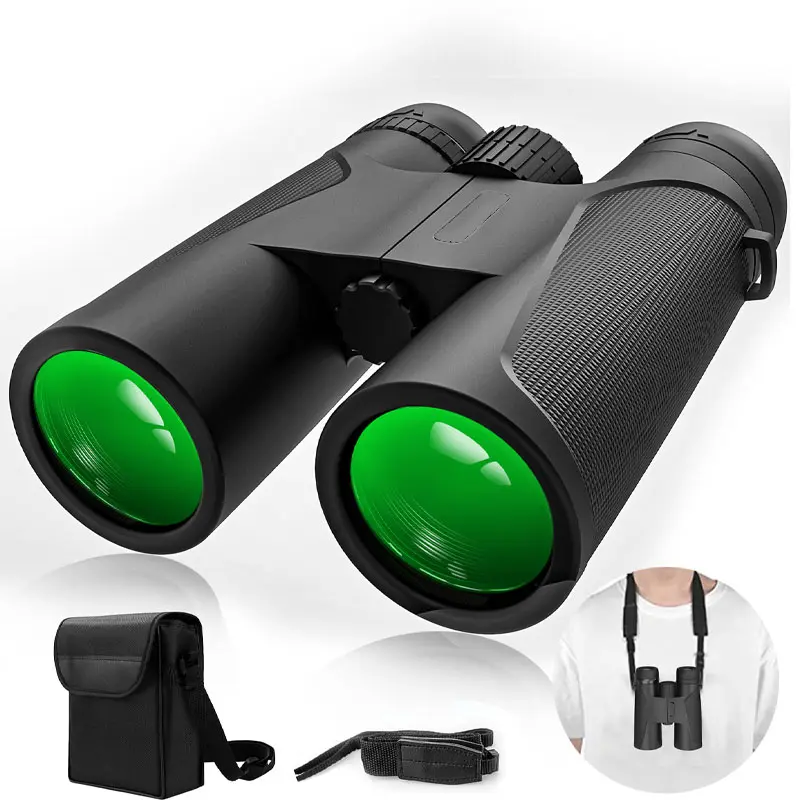 Factory customized HD 12X42 binoculars outdoor high magnification waterproof telescope and photo taking