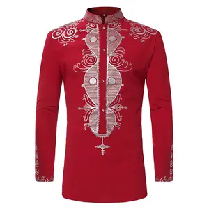 Afrikaanse Hot Koop Zwart Rood Wit Dashiki Shirts Groothandel Afrikaanse Kleding Voor Mannen Dashiki Kleding