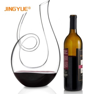 Decantador de vino soplado a mano, 40oz, 1200ml, creativo, sin plomo, cristal transparente, <span class=keywords><strong>Serie</strong></span> de arte triple, para <span class=keywords><strong>gran</strong></span> regalo - Product Image 2