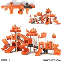 Équipement de terrain de jeu commercial de grande taille sur le thème de l'espace robotique, certifié ASTM, pour jardin d'enfants, toboggan extérieur pour tout-petits