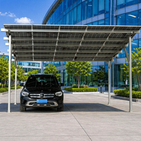 Structure de stationnement solaire photovoltaïque robuste en acier profilé en C, galvanisée à chaud