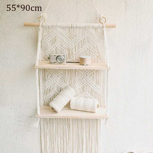 Tenture murale <span class=keywords><strong>en</strong></span> <span class=keywords><strong>macramé</strong></span>, hibou tissé, style bohème, haut de gamme, ornements pour salon et chambre à coucher, 1 pièce - Product Image 5