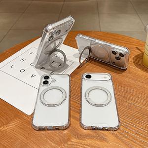Fundas Magnéticas Transparentes para Teléfono Celular con Anillo Giratorio de 360 Grados de Alta Calidad para <span class=keywords><strong>iPhone</strong></span> 11 12 13 14 Plus 17 Air 15 16 Pro Max - Product Image 4