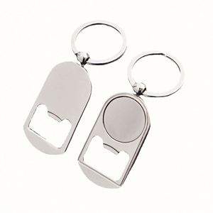Décapsuleur manuel en métal blanc en acier inoxydable AGH, écologique, vierge pour sublimation, avec photos et formes personnalisables - Product Image 3