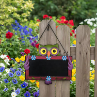 Metal Owl Hand-paint Message Board