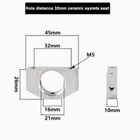 1250 Stranding Machine Yarn Guide TC Oeillet 45*26*10 Trou 16mm