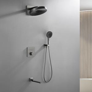 Set <span class=keywords><strong>Doccia</strong></span> Termostatico a Incasso con LED, Apertura a Spirale Doppia, Rame Puro, Acqua Calda/Fredda, Vendita Diretta dalla Fabbrica - Product Image 4