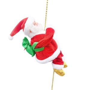 Handmade Santa Claus leo thang với đồ chơi điện leo hạt Đồ chơi điện leo ống khói quà tặng giáng sinh - Product Image 1