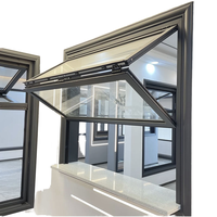 Ventanas Australianas de Doble Acristalamiento, Verticales, de Aleación de Aluminio, Resistentes a Impactos, con Toldo Plegable, Insonorizadas, Diseño Moderno y Deslizante
