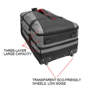 防水で取り外し可能なトロリー付きトラベルバッグ、アウトドアスポーツや出張に最適、多機能ローリングラゲッジ - Product Image 5