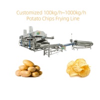 Máquina Automática para Freír Papas Fritas, 300-800 kg/h, para Papas Fritas, Galletas de Camarón, Plátano, Patata, Freidora Continua de Fábrica