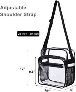 Sac transparent approuvé par le stade sac à bandoulière transparent avec sangle réglable pour concerts événements sportifs - Product Image 2