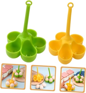 Appareil à œufs portable en silicone 2-en-1, compatible lave-vaisselle et <span class=keywords><strong>micro</strong></span>-ondes, avec plateau et support pour œufs durs - Product Image 5