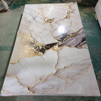 Panneau mural décoratif en PVC marbré UV 4x8, imperméable et ignifuge, pour les murs intérieurs d'hôtels, d'appartements, d'entrepôts et de villas